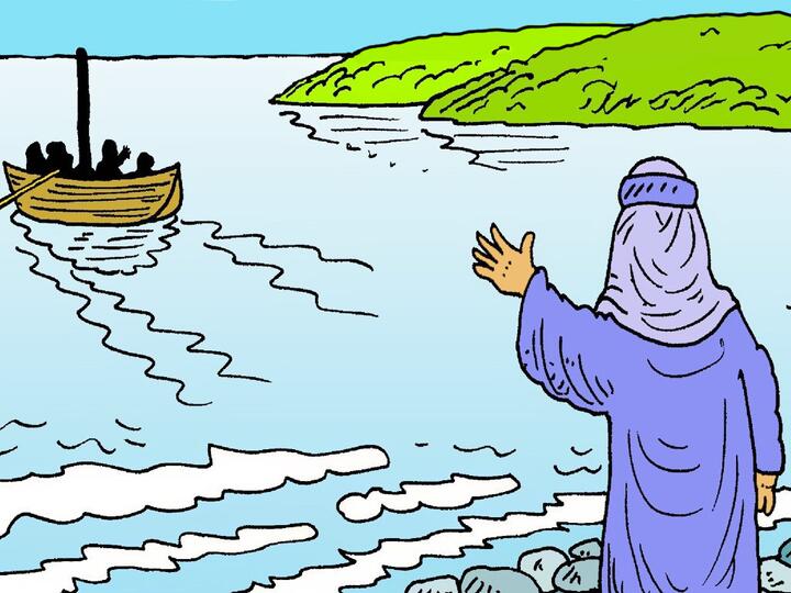 Pedro camina sobre el agua