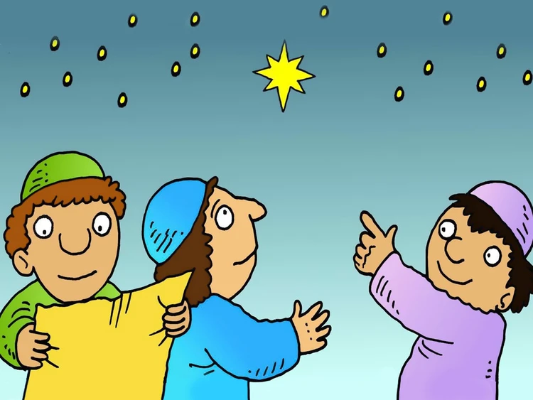 Los sabios de Oriente buscan a un niño rey 