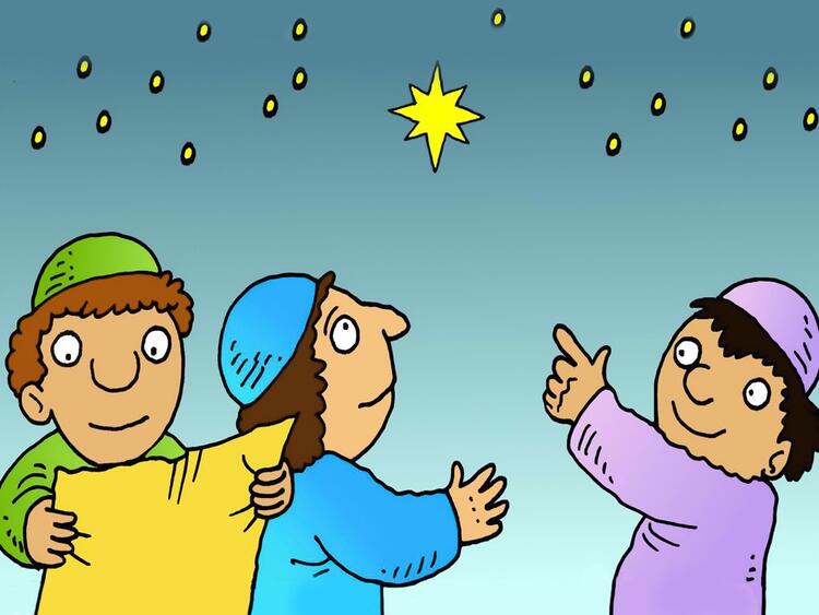 Los sabios de Oriente buscan a un niño rey 