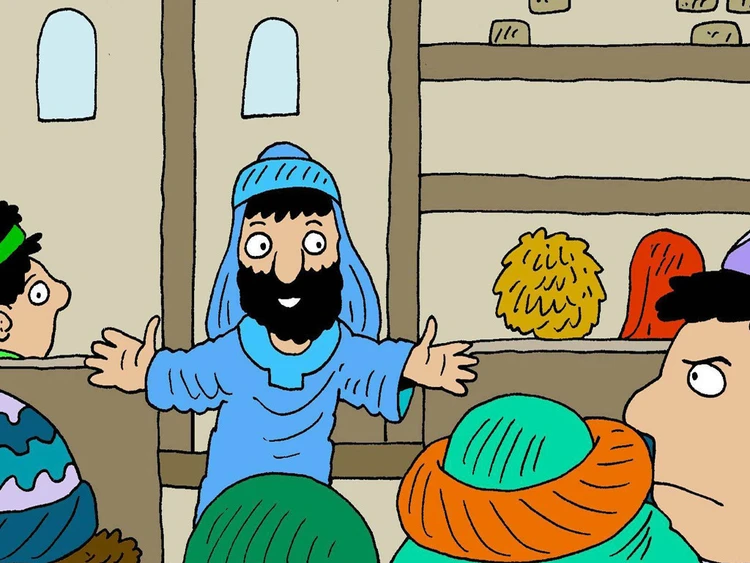Jesús sana la mano de un hombre 