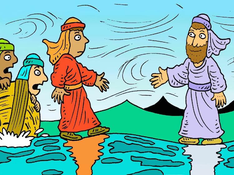 Pedro camina sobre el agua