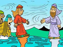 Pedro camina sobre el agua